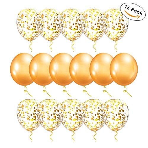 Gold Confetti Balloons